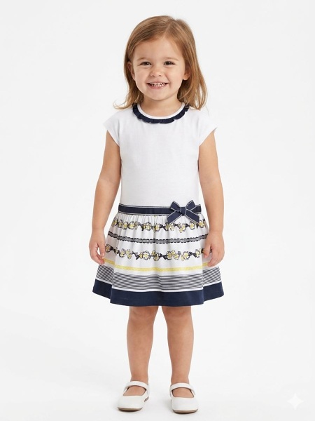 Chicco Kleid, weiss blau  03838